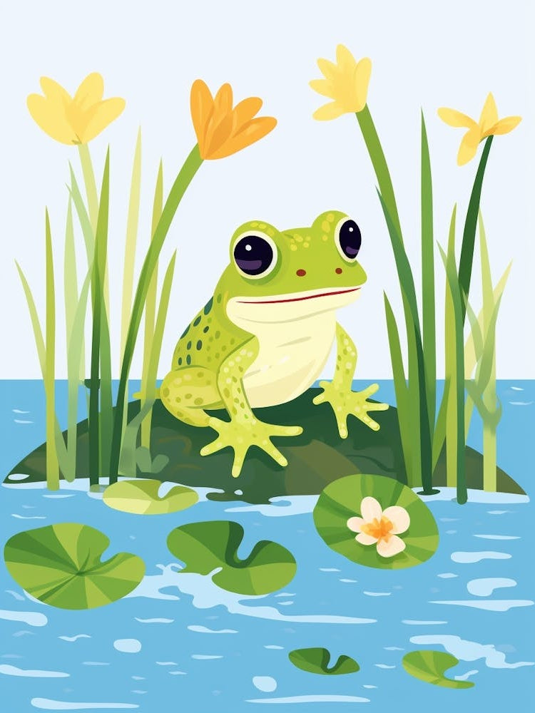 Baby Animal Illustration  Frog 4