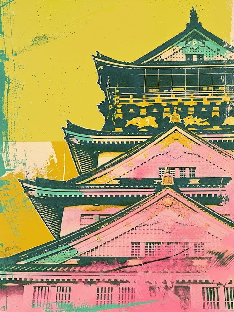 Osaka Castle Duotone Silkscreen 1