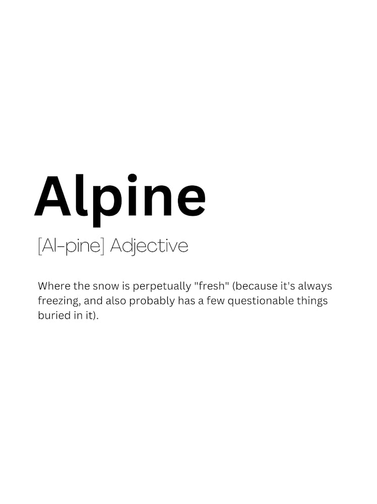 Alpine Definition Meaning