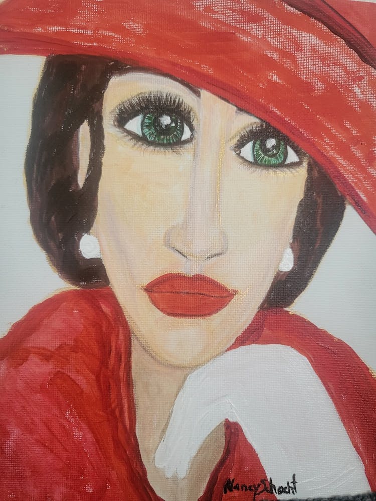 Lady In Red Hat