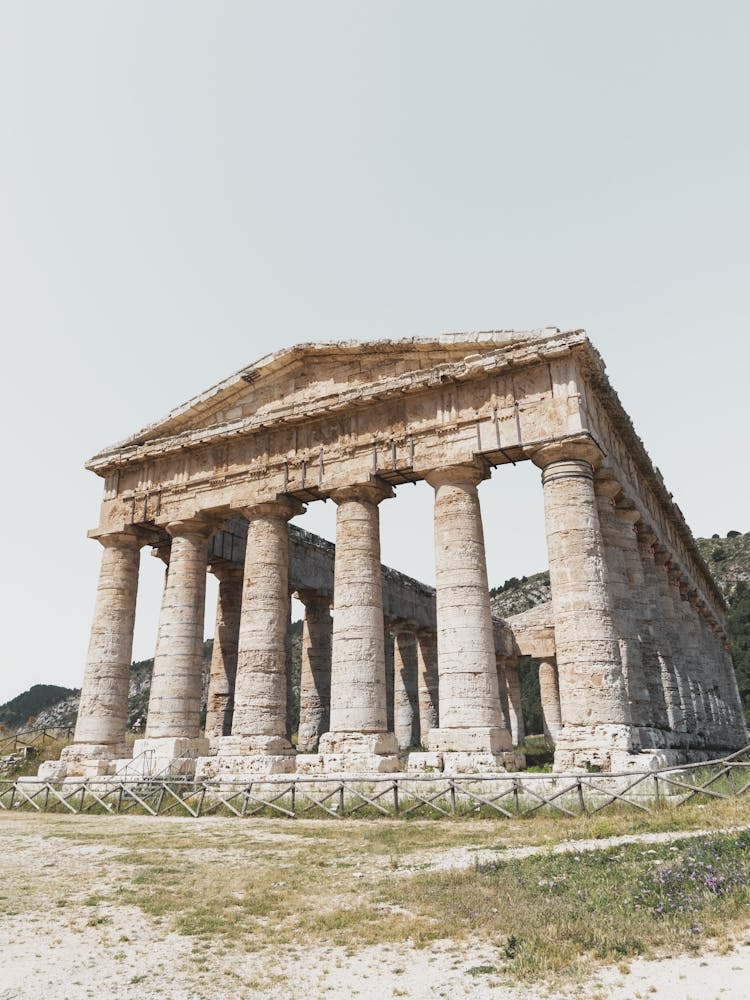 Ancient Greek Temple Of Segesta In Sicily
