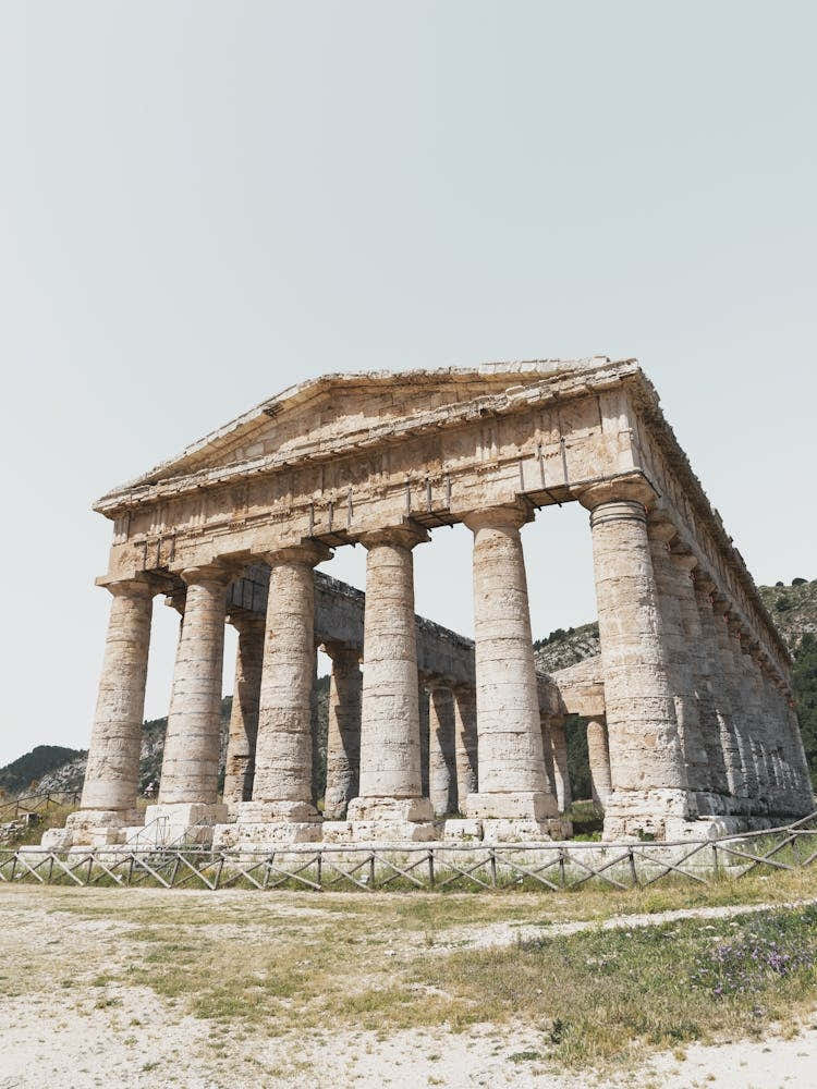 Ancient Greek Temple Of Segesta In Sicily