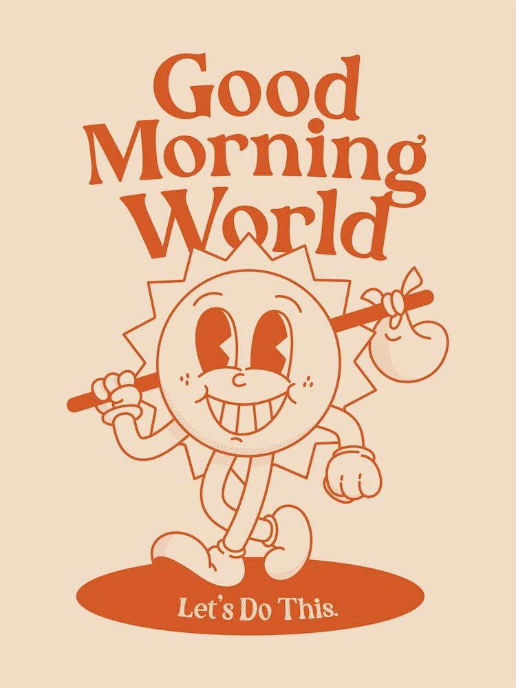 Retro Wall Art Retro Prints Home Decor Retro Print Illustration Retro Decor Png Retro Retro Morning World