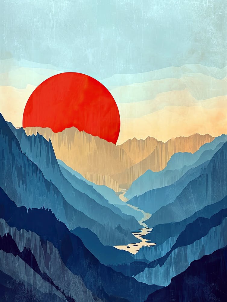 Sunset In The Mountains, Minimalism
