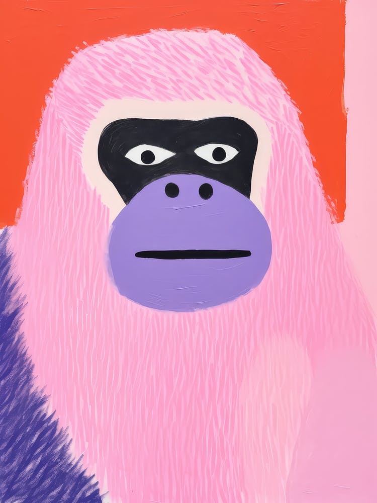Playful Illustration Of Gorilla For Kids Room 2