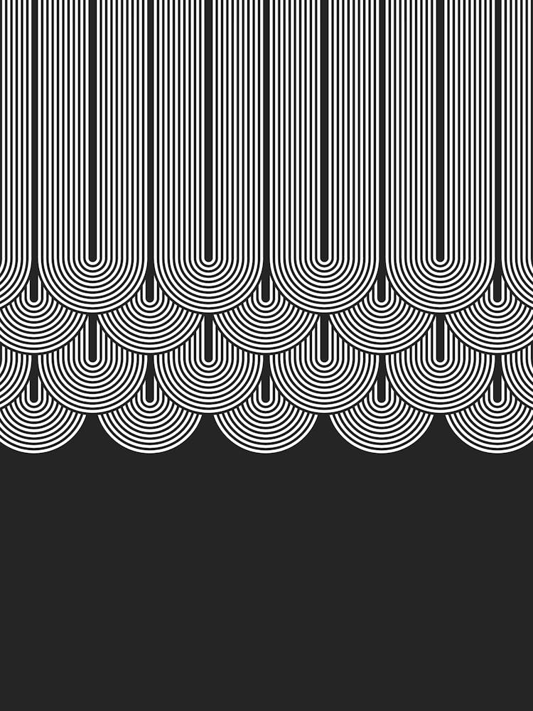Black And White Rainbows Shapes