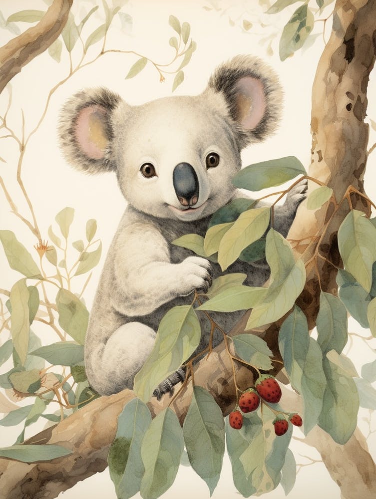 Koala à l'Aquarelle Animal de Conte 4