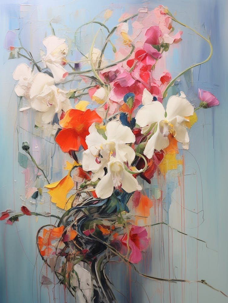 Abstract Flower Painting Snapdragon 4