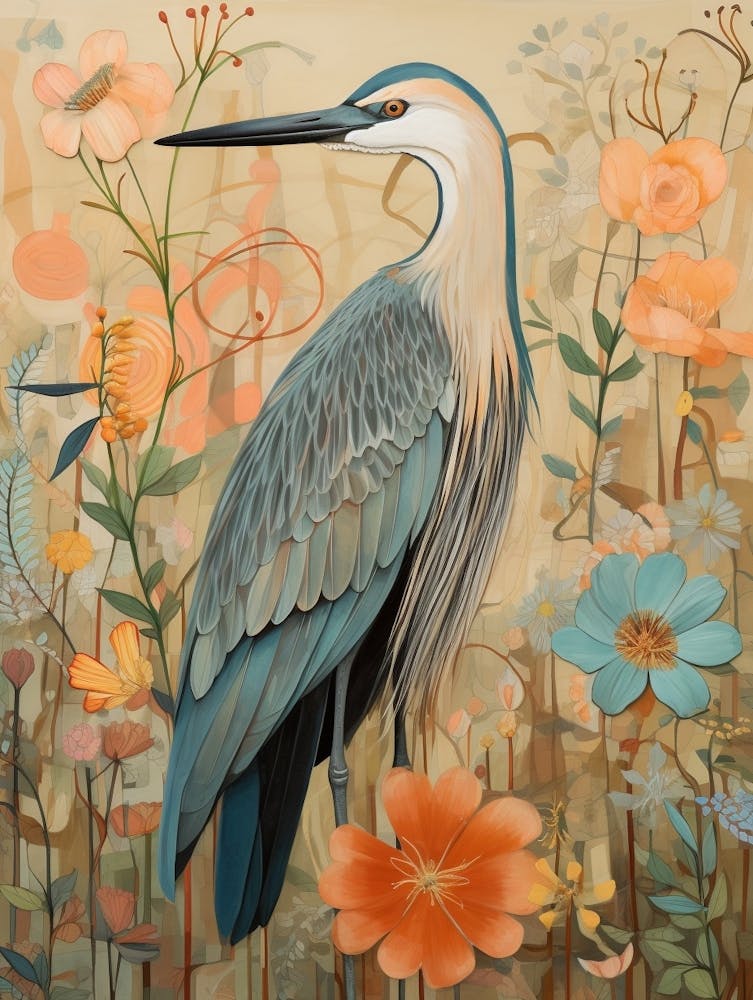 Great Blue Heron 6 Detailed Bird Painting