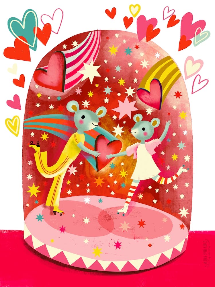 Valentines Pour You Heart Out Mice Disco