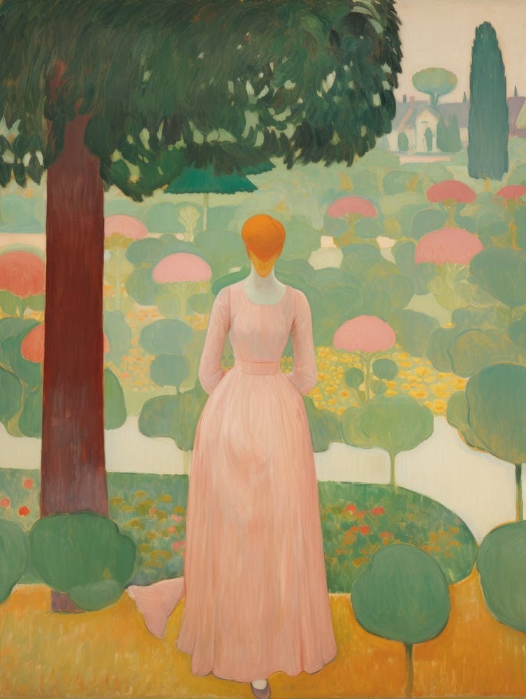 Woman In A Pink Dress