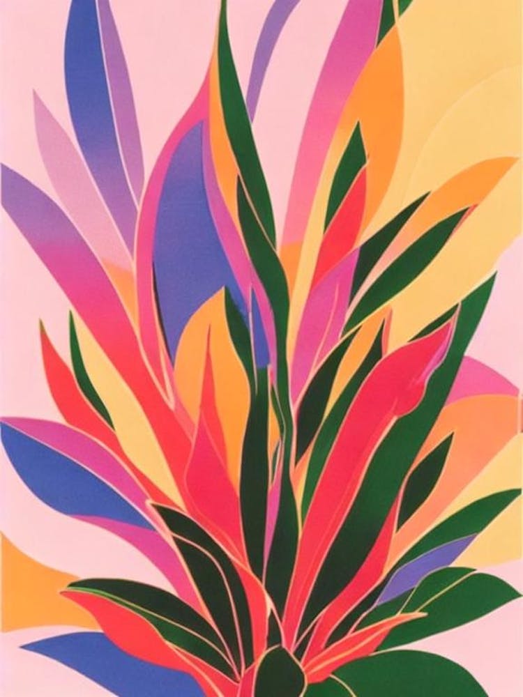 Aloe Vera Colourful Illustration