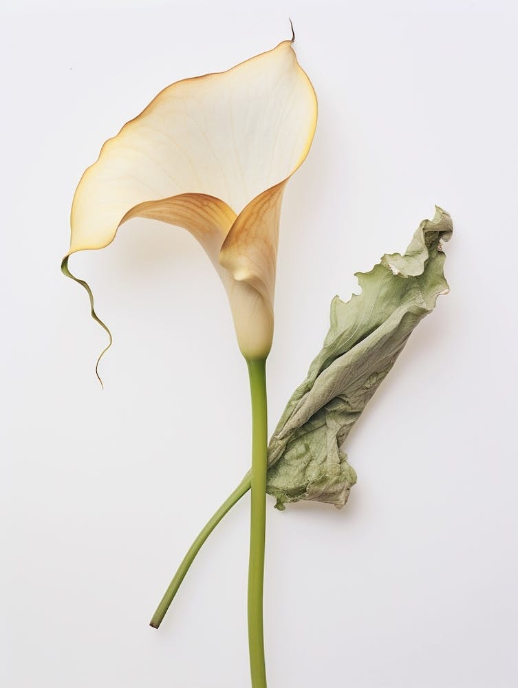 Pressed Flower Botanical Art Calla Lily 2