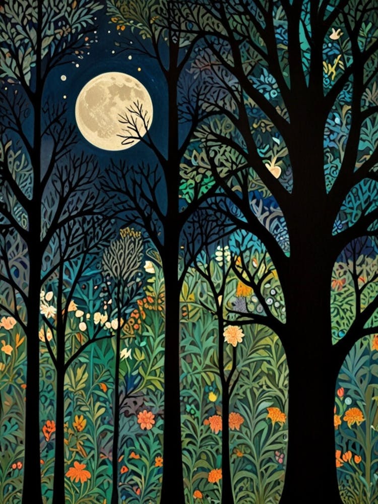 William Morris Night In The Forest 39