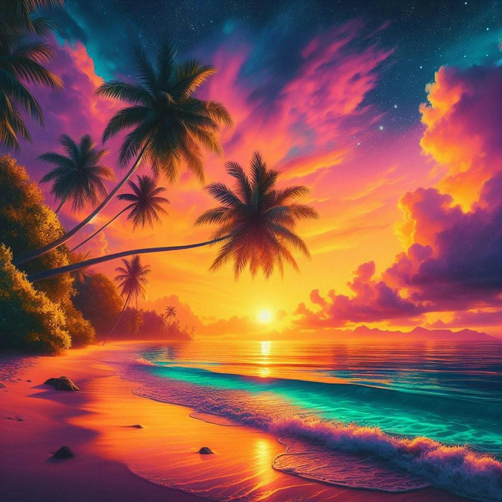 Sonnenuntergang am Strand