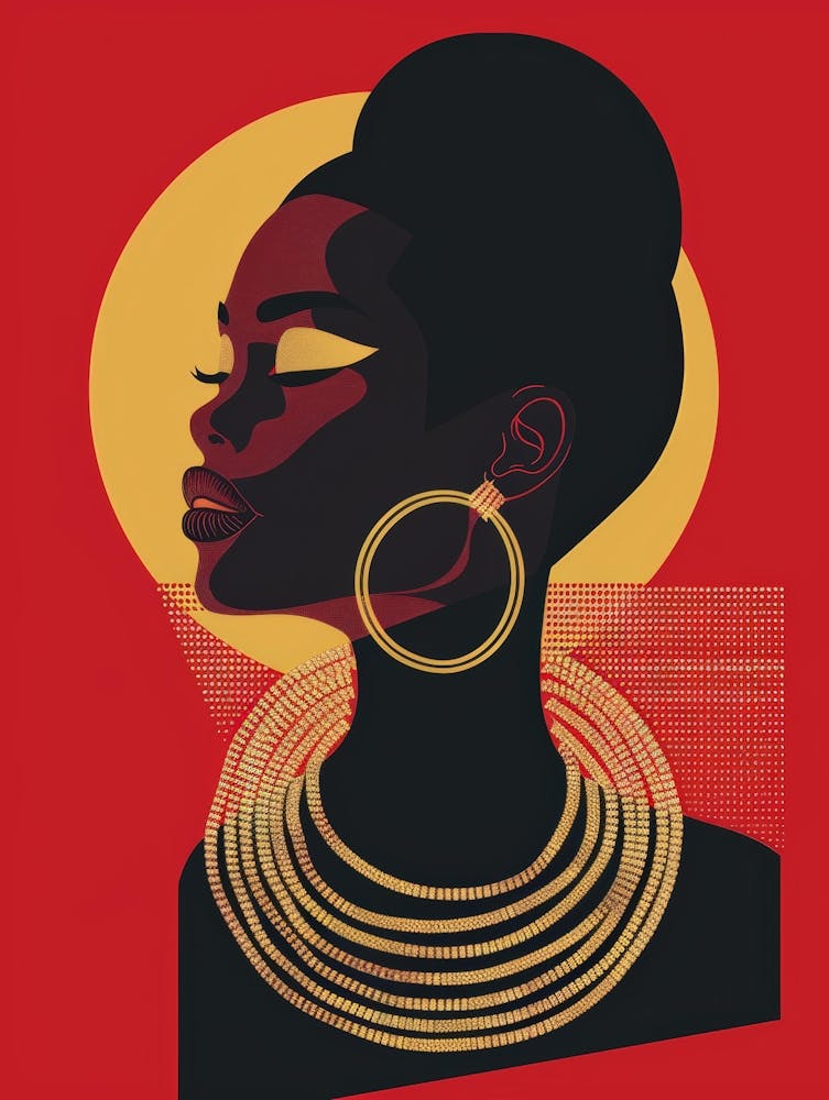Impression sur toile Femme Africaine 1