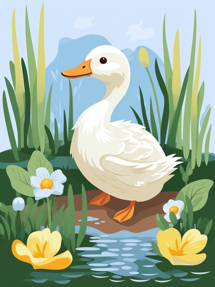 Baby Animal Illustration  Duck 5