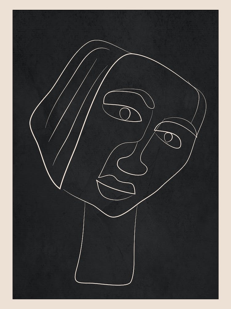 Abstract Face Line Art 2