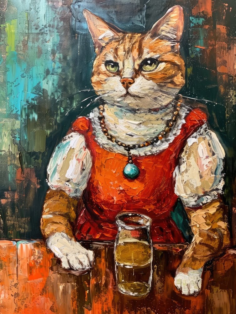 Cat At The Bar