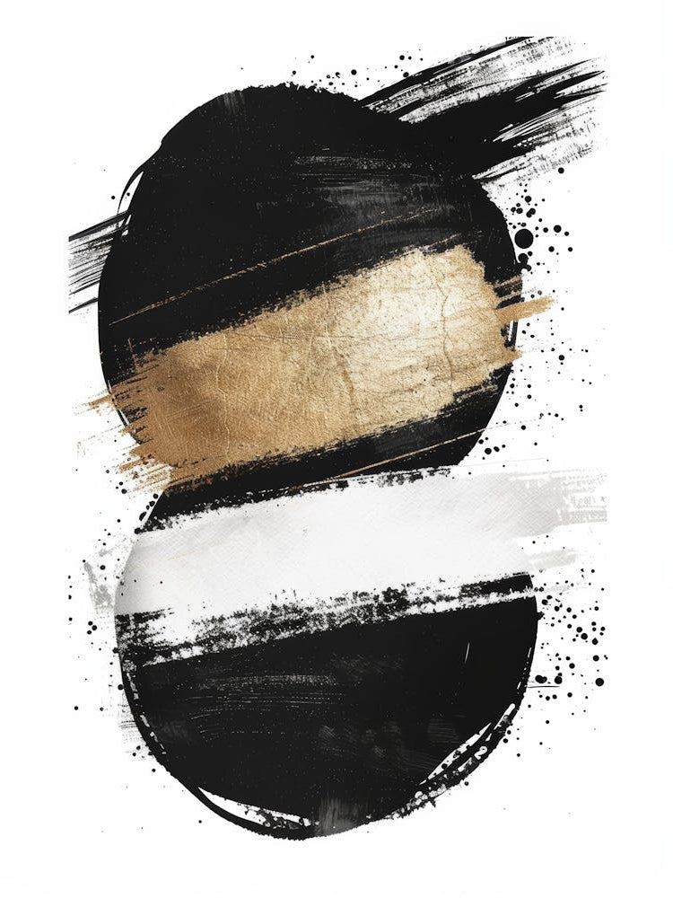 Black And Gold Brushstrokes 7