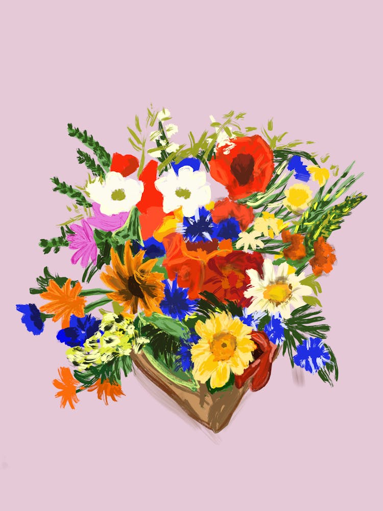 Farbenfroher Blumenstrauß