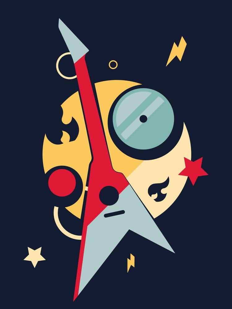 Retro Electric Guitar