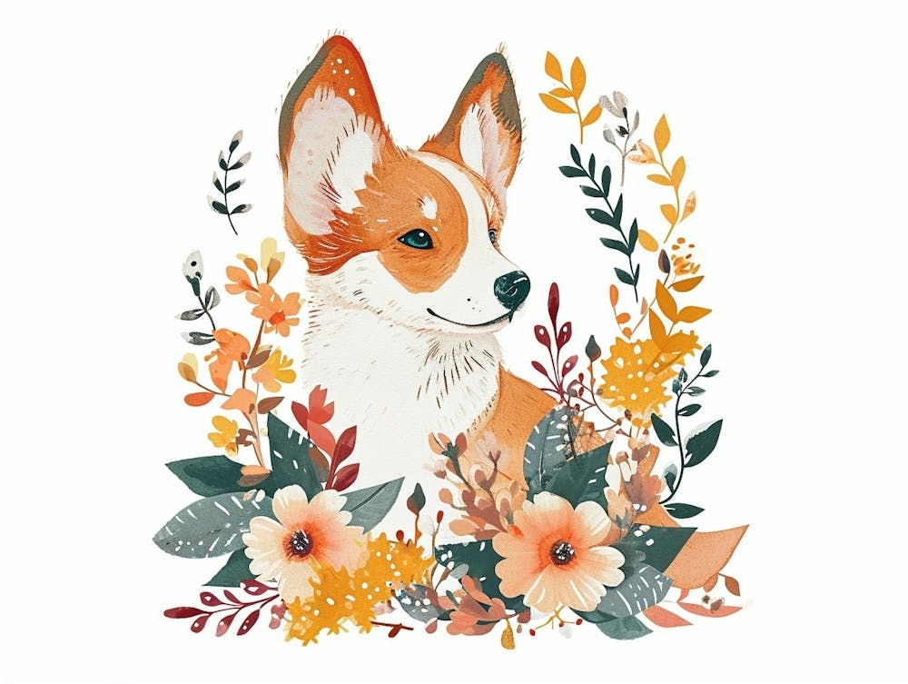 Little Floral Dog 3