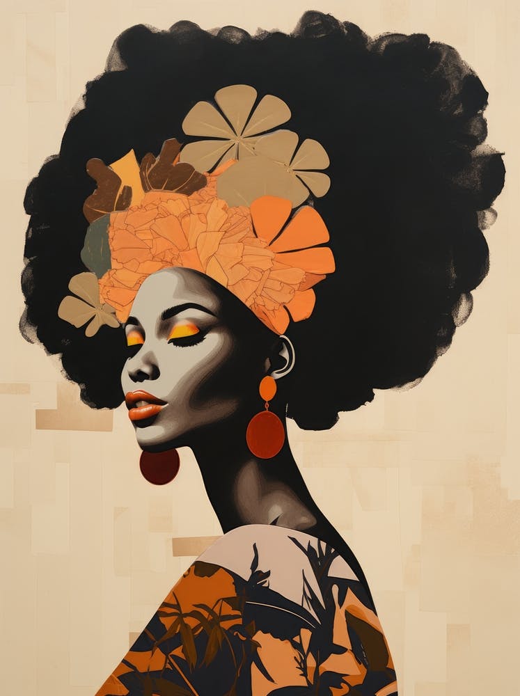 African Woman With Afro