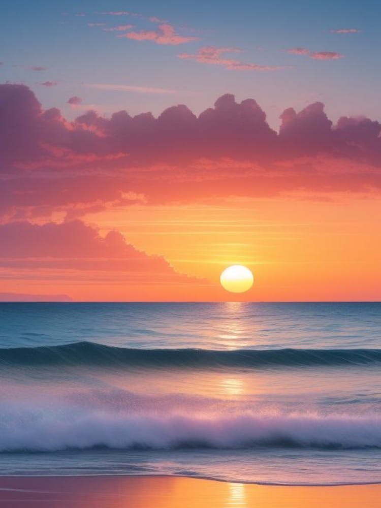 Sunset Over The Ocean 1