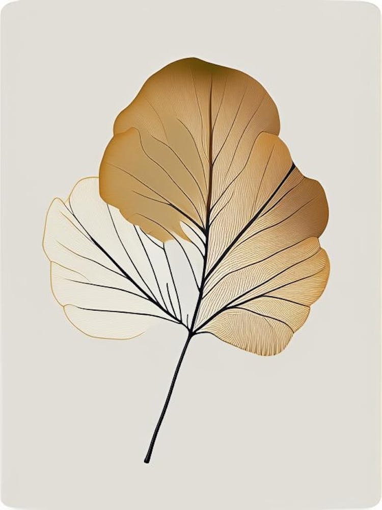 Ginkgo Spices And Herbs Retro Minimal 1