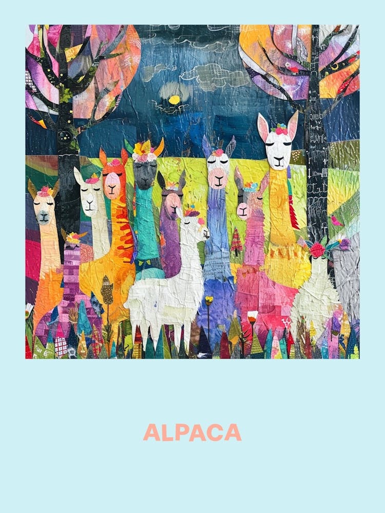 Alpaka Regenbogen Poster 2