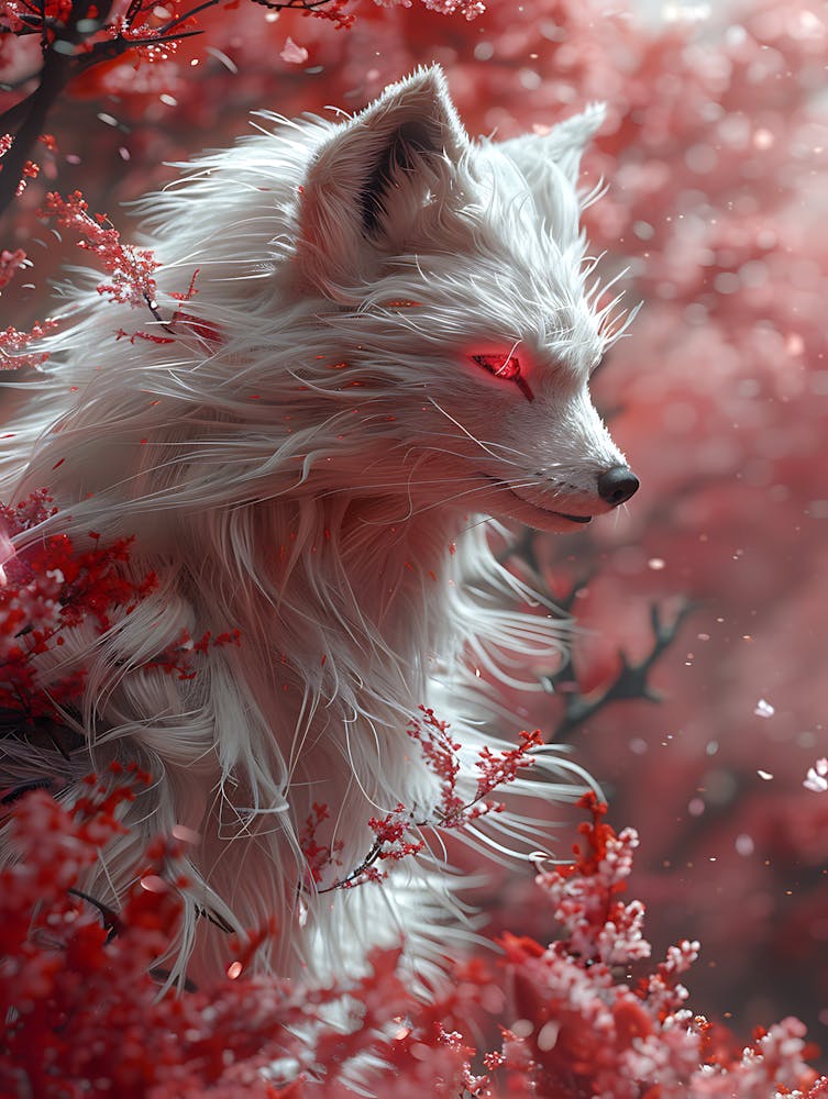Beautiful Fantasy White Fox 10