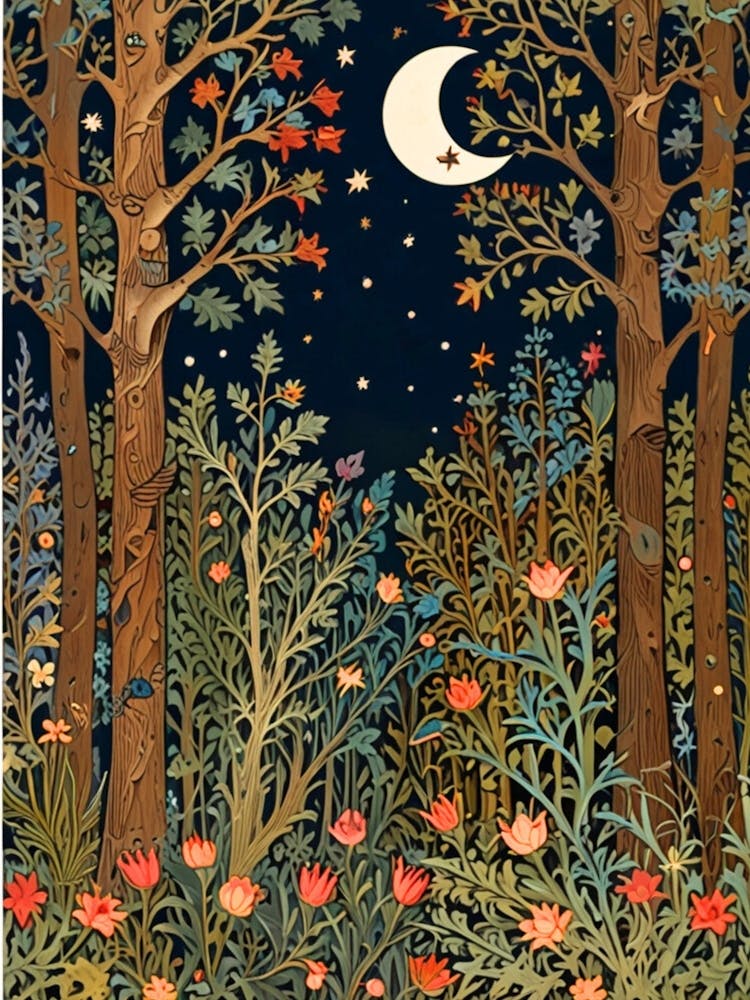william morris Night In The Forest 3