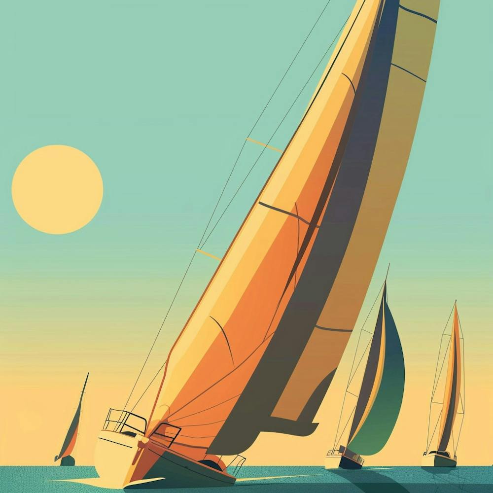 Sailboats In The Ocean 2