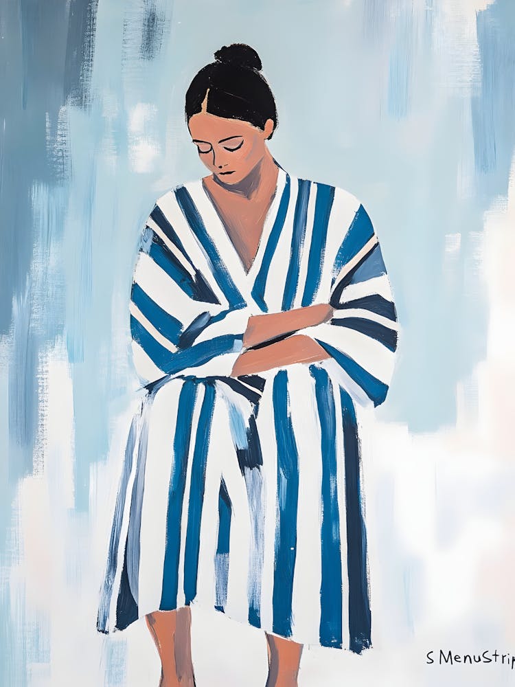 Blue Striped Robe