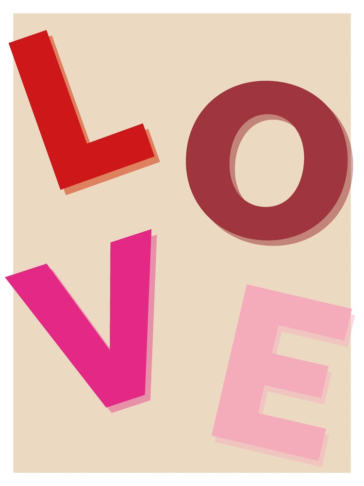 Falling Love Typography