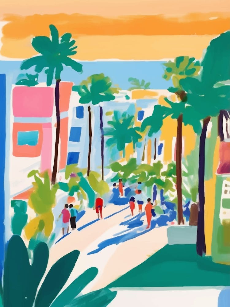 California Beach, Colorful street