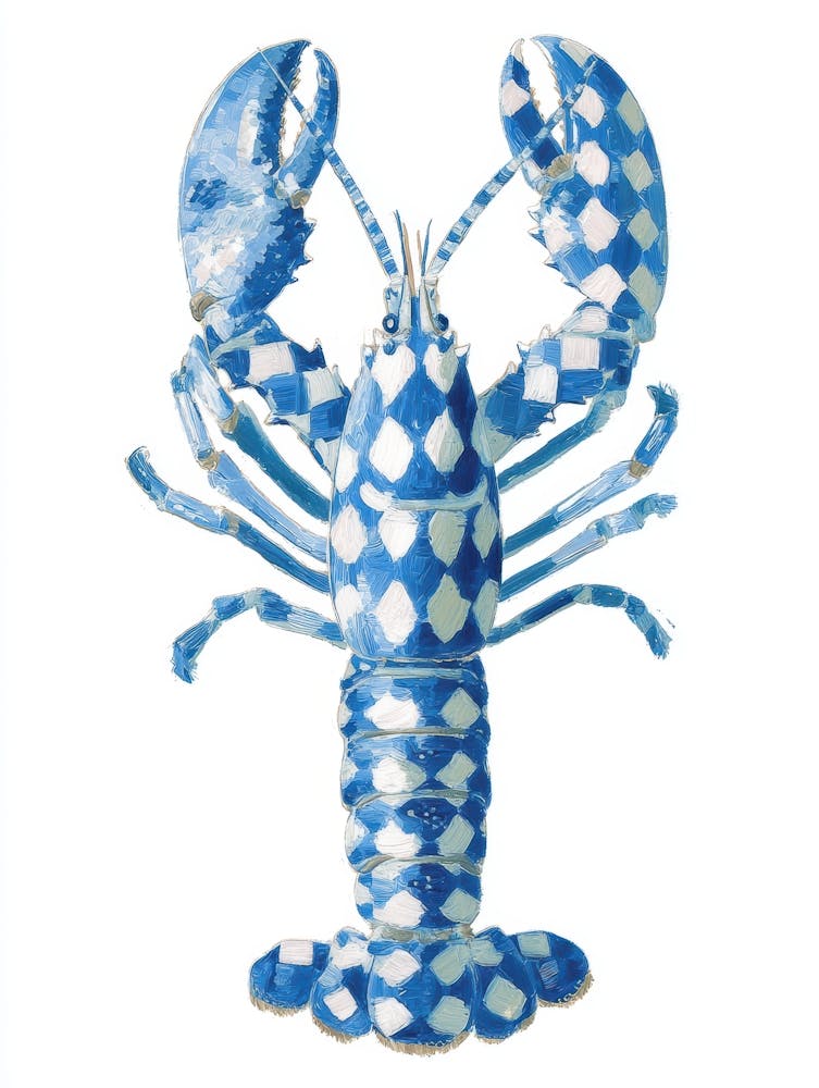 Blue And White Lobster 1