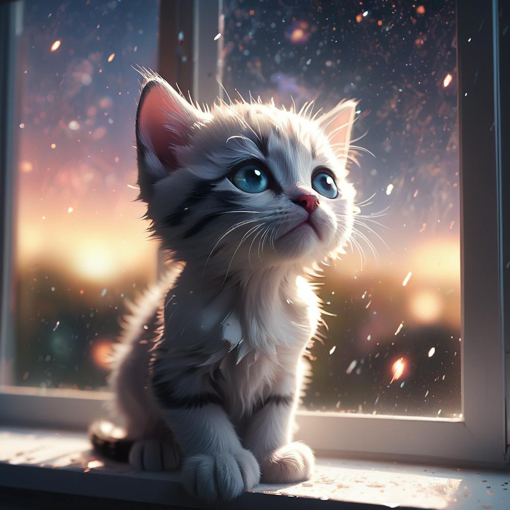 Kitten In The Window