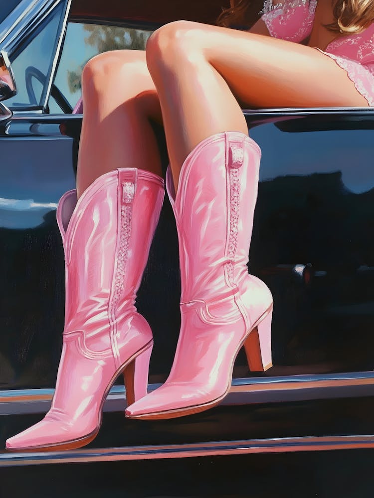 Pink Cowboy Boots 1
