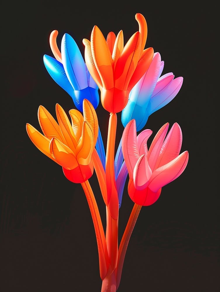 Bright Inflatable Flowers Peacock Flower 1