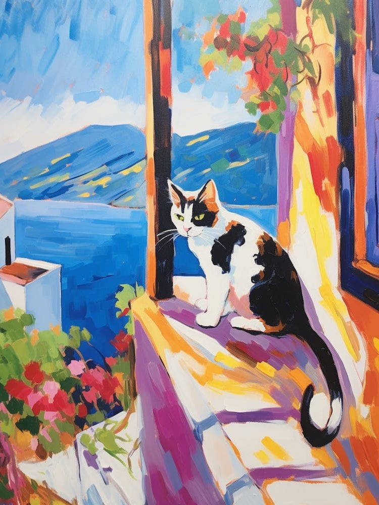 Painting Of A Cat In Fethiye Turkey 4
