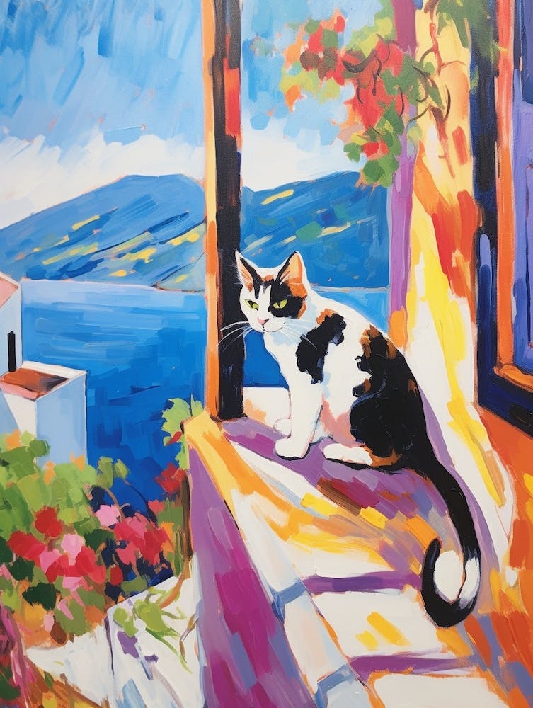 Painting Of A Cat In Fethiye Turkey 4