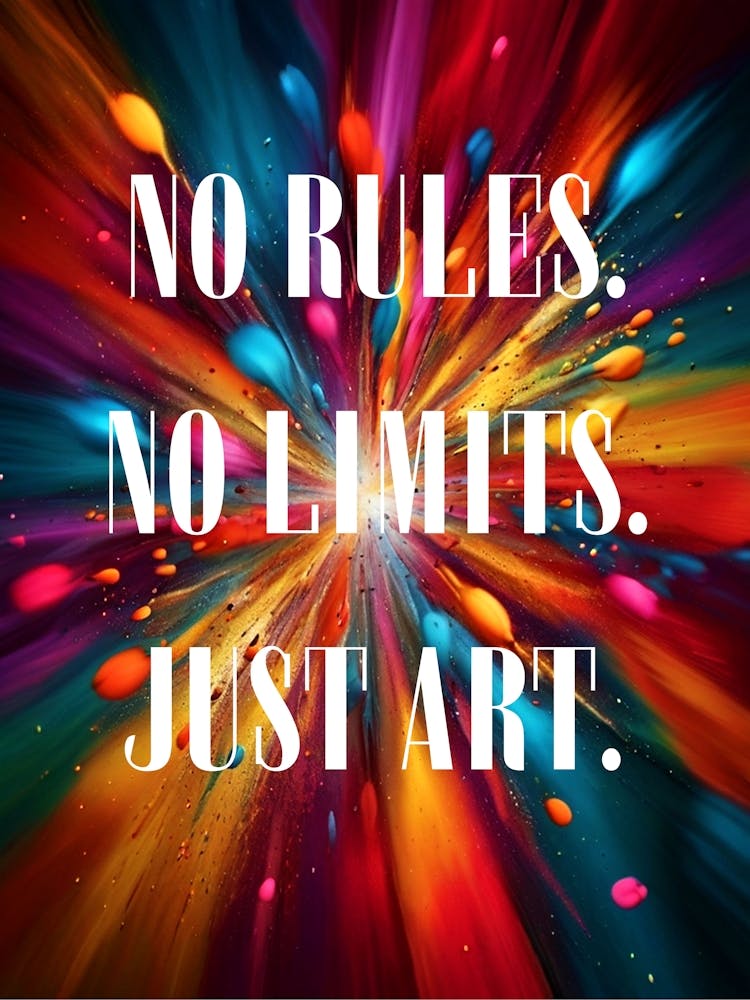 PAS DE RÈGLES. PAS DE LIMITES. JUSTE L'ART.