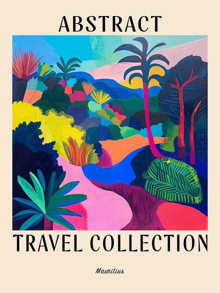 Abstract Travel Collection Poster Mauritius 6