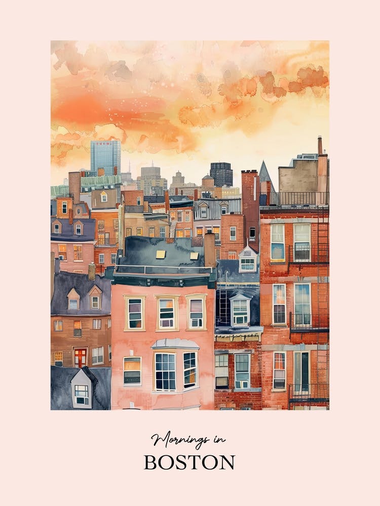 Mornings In Boston Rooftops Morning Skyline 3