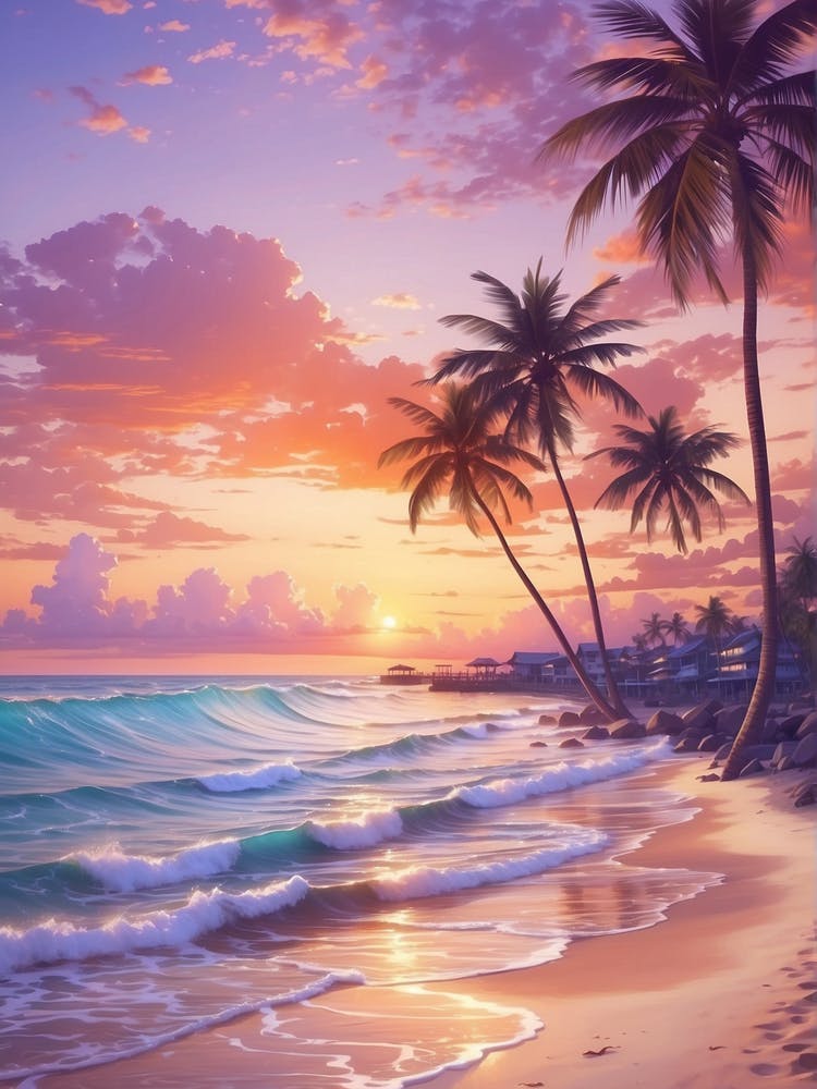 Sunset Beach Painting