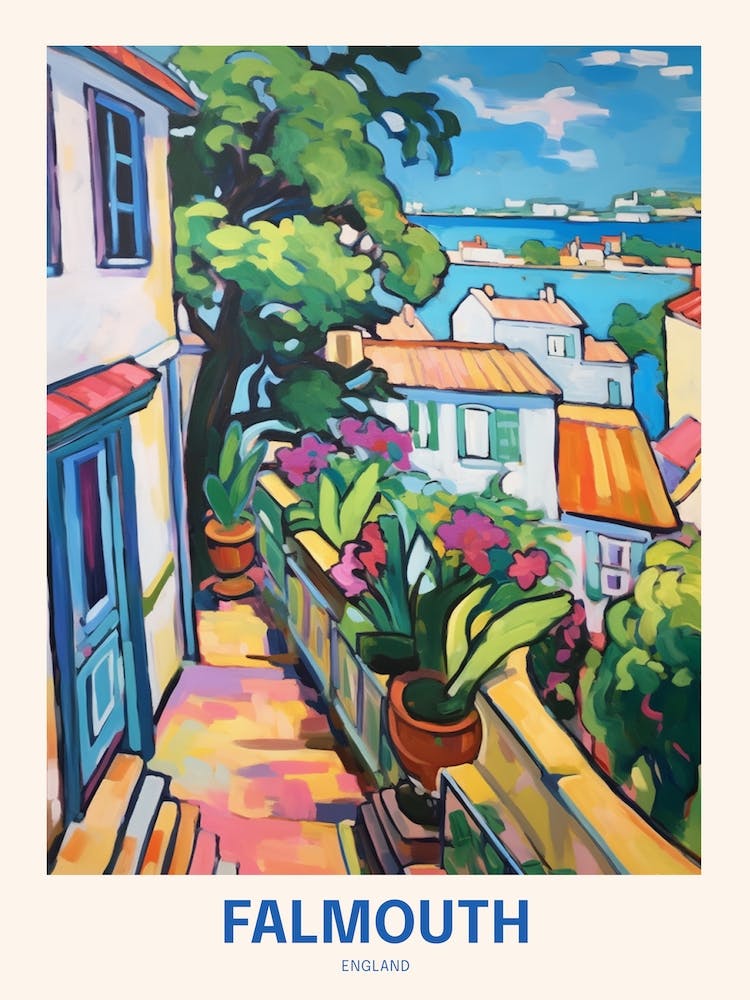 Falmouth Angleterre 2 Affiche de Voyage UK