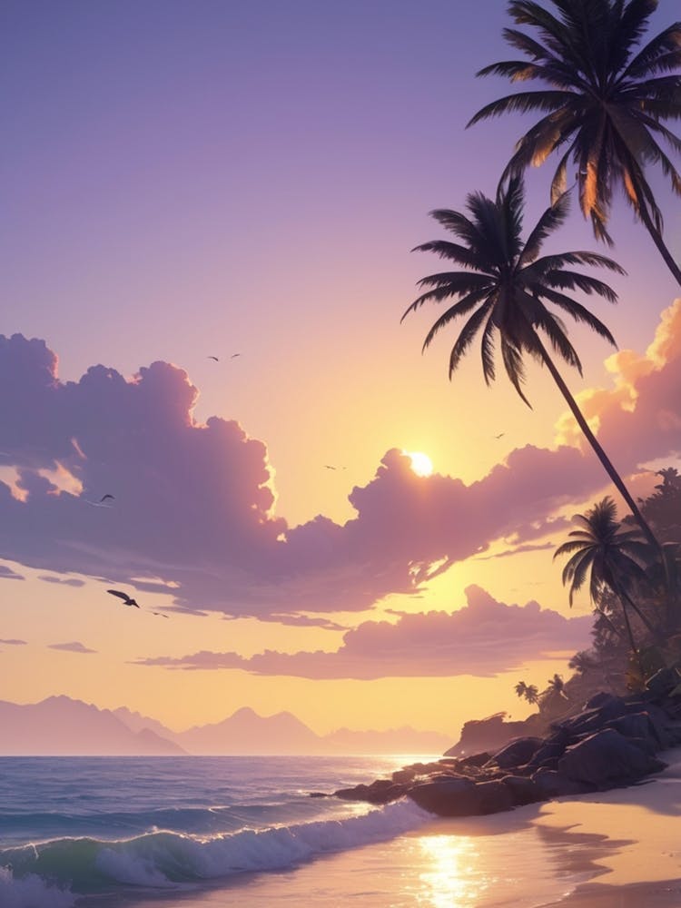 Sunset On The Beach 3