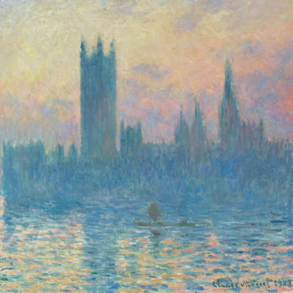 The House Of Parliament, Sunset, Claude Monet